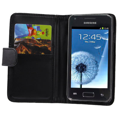Level Open Leather Case with Credit Card Slots for Samsung GT-i9070 / Galaxy S Advance