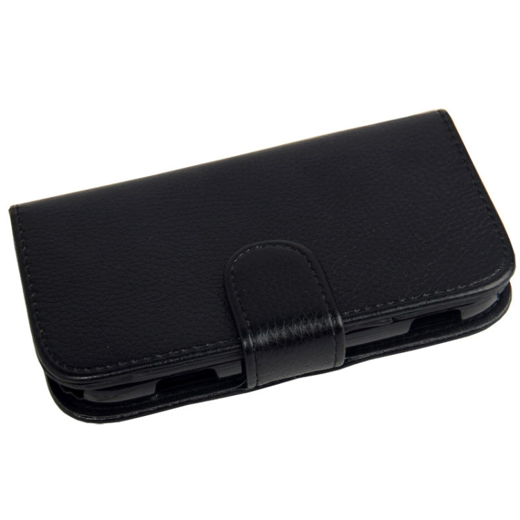 Litchi Texture Leather Case with Removable Belt Clip & Credit Card Slots for Galaxy Xcover 2 / S7710 (Black)