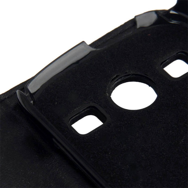 Litchi Texture Leather Case with Removable Belt Clip & Credit Card Slots for Galaxy Xcover 2 / S7710 (Black)