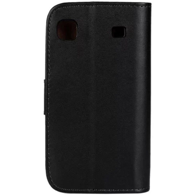 Horizontal Flip Top-grain Leather Case with Card Slots & Holder for Galaxy S / i9000