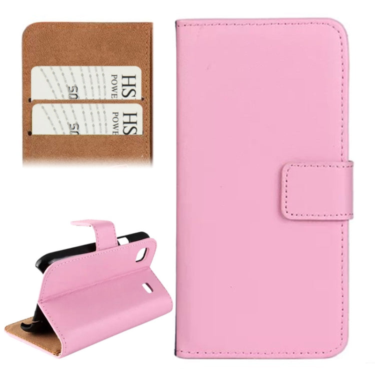 Horizontal Flip Top-grain Leather Case with Card Slots & Holder for Galaxy S / i9000