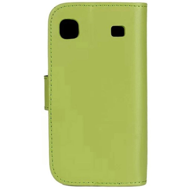 Horizontal Flip Top-grain Leather Case with Card Slots & Holder for Galaxy S / i9000
