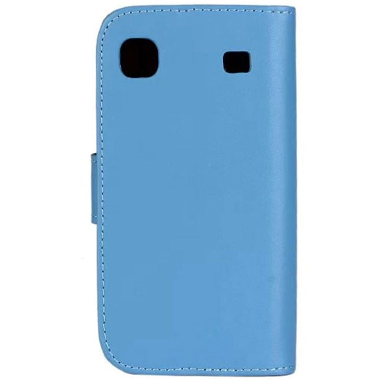 Horizontal Flip Top-grain Leather Case with Card Slots & Holder for Galaxy S / i9000