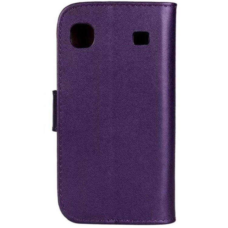Horizontal Flip Top-grain Leather Case with Card Slots & Holder for Galaxy S / i9000