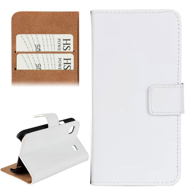 Horizontal Flip Top-grain Leather Case with Card Slots & Holder for Galaxy S / i9000