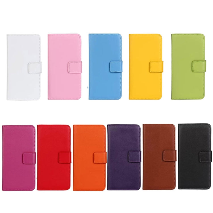 Horizontal Flip Top-grain Leather Case with Card Slots & Holder for Galaxy S / i9000