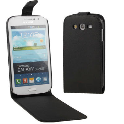 Vertical Flip Soft Leather Case for Galaxy Grand Duos / i9082(Black)