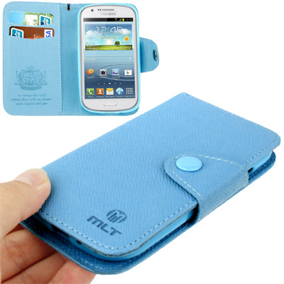 Cross Texture Leather Case with Credit Card Slots & Lanyard for Galaxy Express / i8730