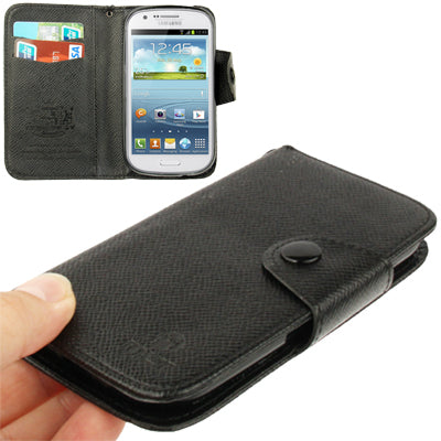 Cross Texture Leather Case with Credit Card Slots & Lanyard for Galaxy Express / i8730