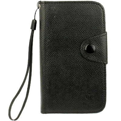 Cross Texture Leather Case with Credit Card Slots & Lanyard for Galaxy Express / i8730