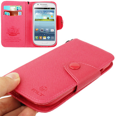 Cross Texture Leather Case with Credit Card Slots & Lanyard for Galaxy Express / i8730