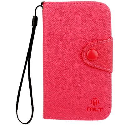 Cross Texture Leather Case with Credit Card Slots & Lanyard for Galaxy Express / i8730