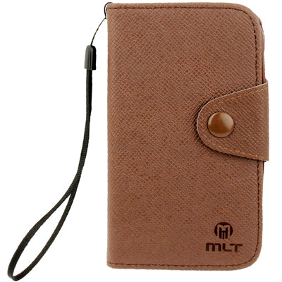 Cross Texture Leather Case with Credit Card Slots & Lanyard for Galaxy Express / i8730