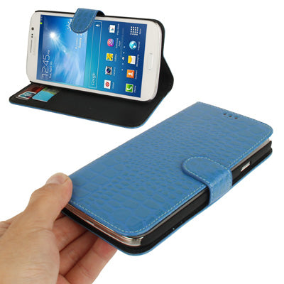 Snakeskin Texture Leather Case with Credit Card Slots & Holder for Galaxy Mega 5.8 / i9150