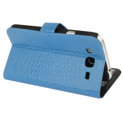 Snakeskin Texture Leather Case with Credit Card Slots & Holder for Galaxy Mega 5.8 / i9150