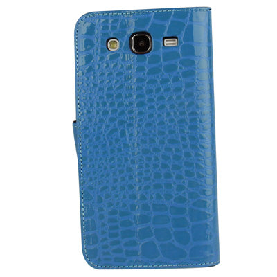 Snakeskin Texture Leather Case with Credit Card Slots & Holder for Galaxy Mega 5.8 / i9150