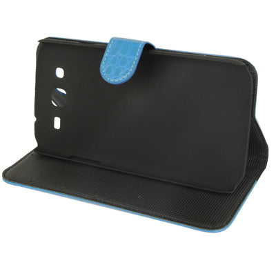 Snakeskin Texture Leather Case with Credit Card Slots & Holder for Galaxy Mega 5.8 / i9150