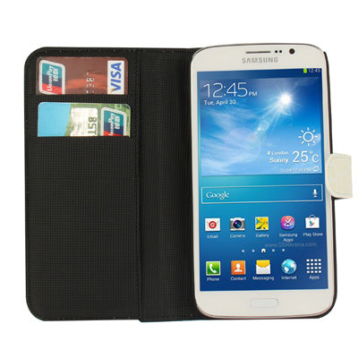 Snakeskin Texture Leather Case with Credit Card Slots & Holder for Galaxy Mega 5.8 / i9150