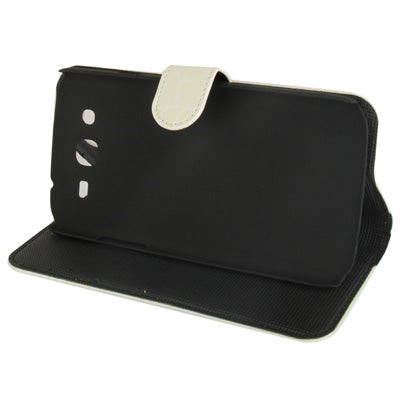 Snakeskin Texture Leather Case with Credit Card Slots & Holder for Galaxy Mega 5.8 / i9150