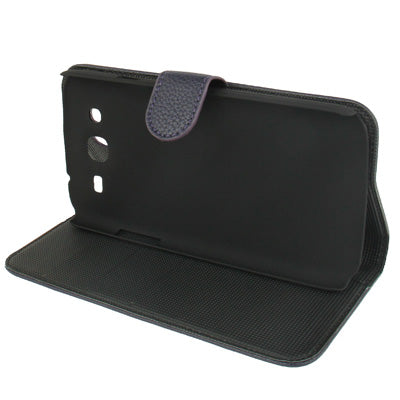Litchi Texture Genuine Leather Case with Credit Card Slots & Holder for Galaxy Mega 5.8 / i9150