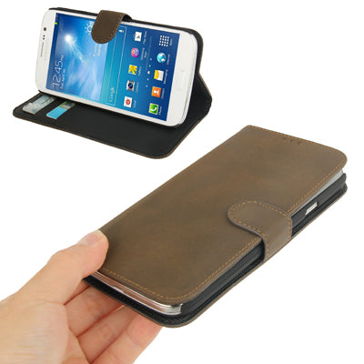 Leather Case with Credit Card Slots & Holder for Galaxy Mega 5.8 / i9150
