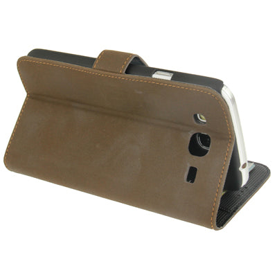 Leather Case with Credit Card Slots & Holder for Galaxy Mega 5.8 / i9150