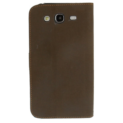 Leather Case with Credit Card Slots & Holder for Galaxy Mega 5.8 / i9150