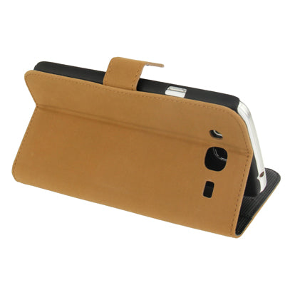 Leather Case with Credit Card Slots & Holder for Galaxy Mega 5.8 / i9150