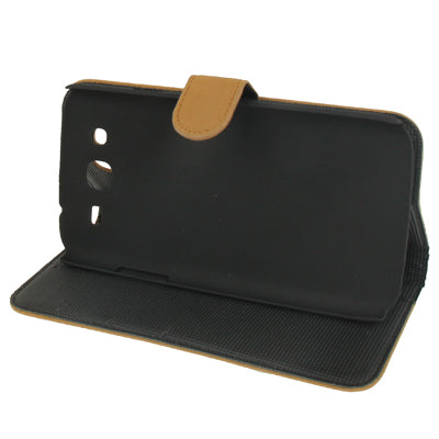 Leather Case with Credit Card Slots & Holder for Galaxy Mega 5.8 / i9150