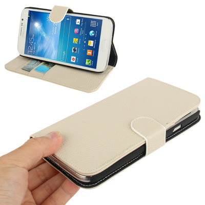 Litchi Texture Leather Case with Credit Card Slots & Holder for Galaxy Mega 5.8 / i9150