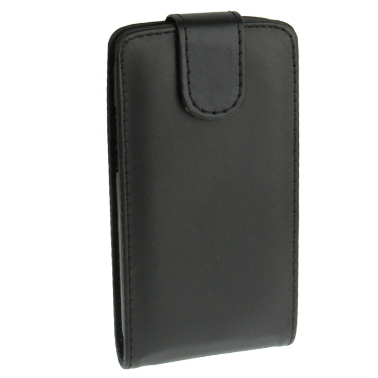 Pure Color Vertical Flip Leather Case for Galaxy Express / i8730(Black)
