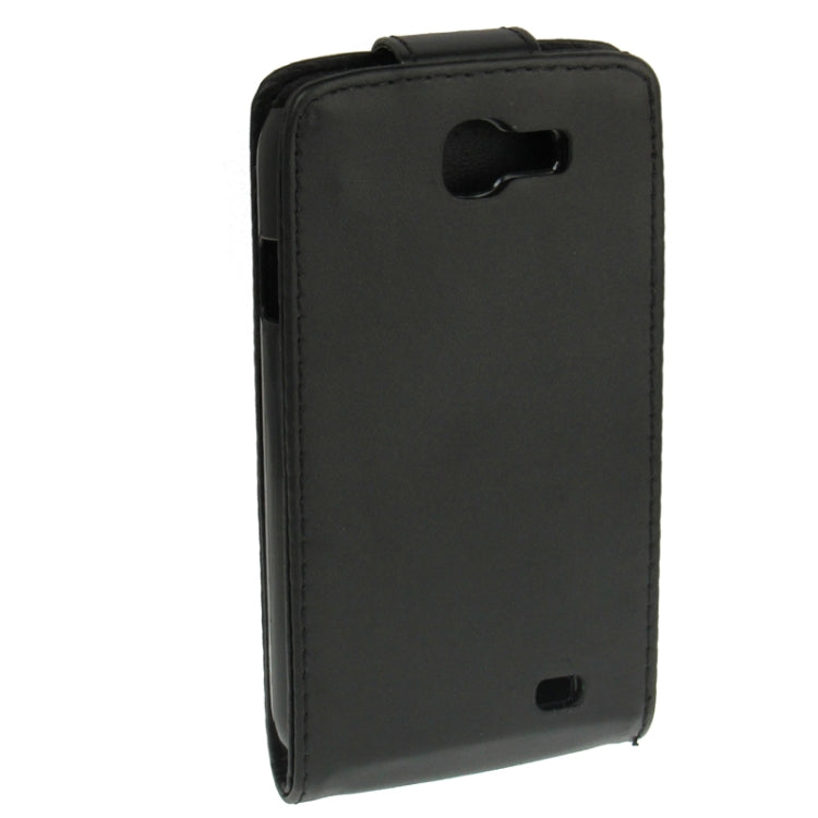 Pure Color Vertical Flip Leather Case for Galaxy Express / i8730(Black)