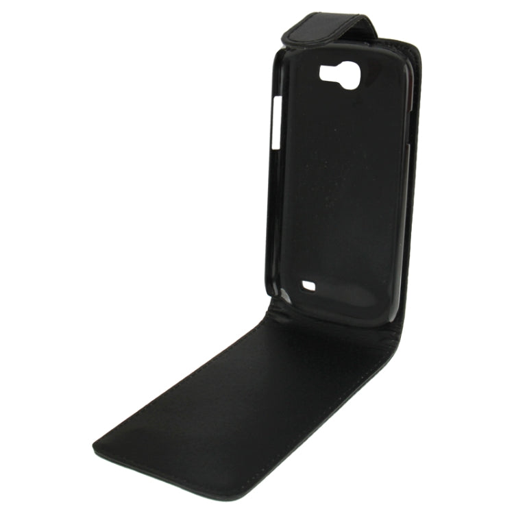 Pure Color Vertical Flip Leather Case for Galaxy Express / i8730(Black)