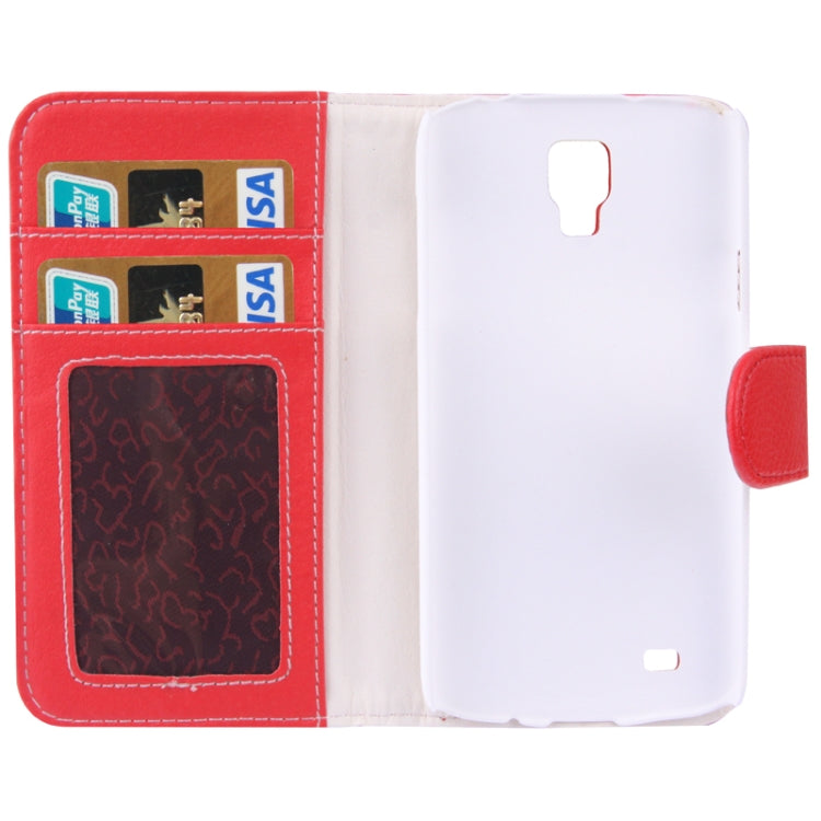 Litchi Texture Horizontal Flip Leather Case with Credit Card Slots & Holder for Galaxy S IV Active / i9295
