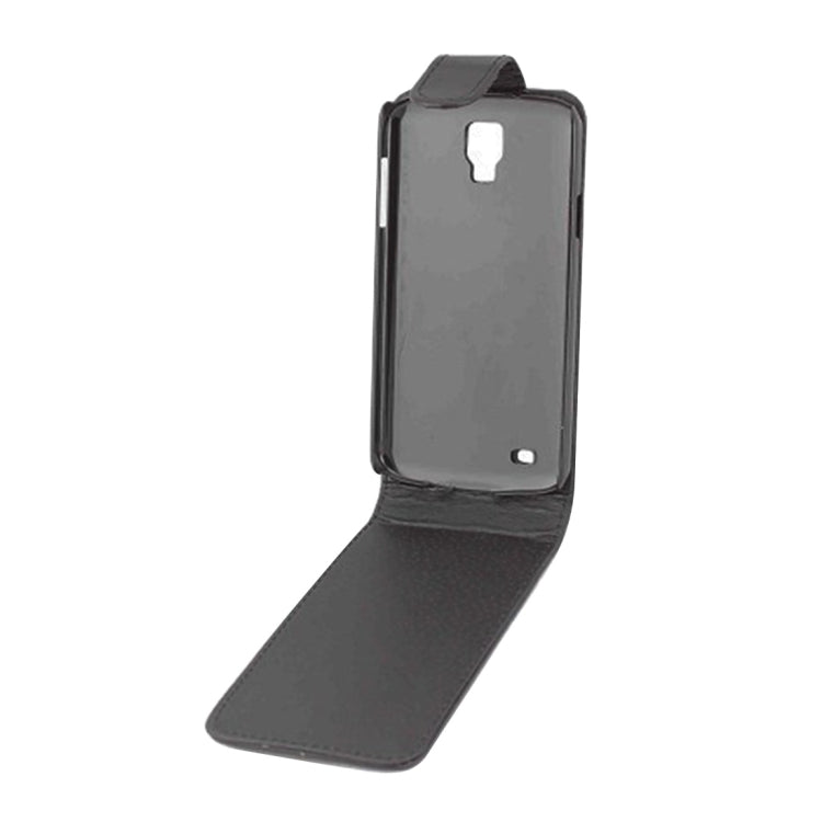 Vertical Flip Leather Case for Galaxy S IV Active / i9295(Black)