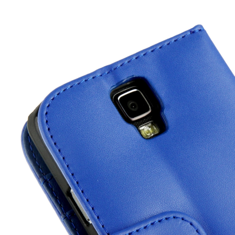 Horizontal Flip Soft Leather Case with Holder & Credit Card Slots for Galaxy S IV Active / i9295