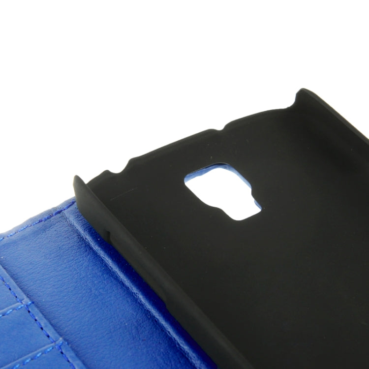 Horizontal Flip Soft Leather Case with Holder & Credit Card Slots for Galaxy S IV Active / i9295