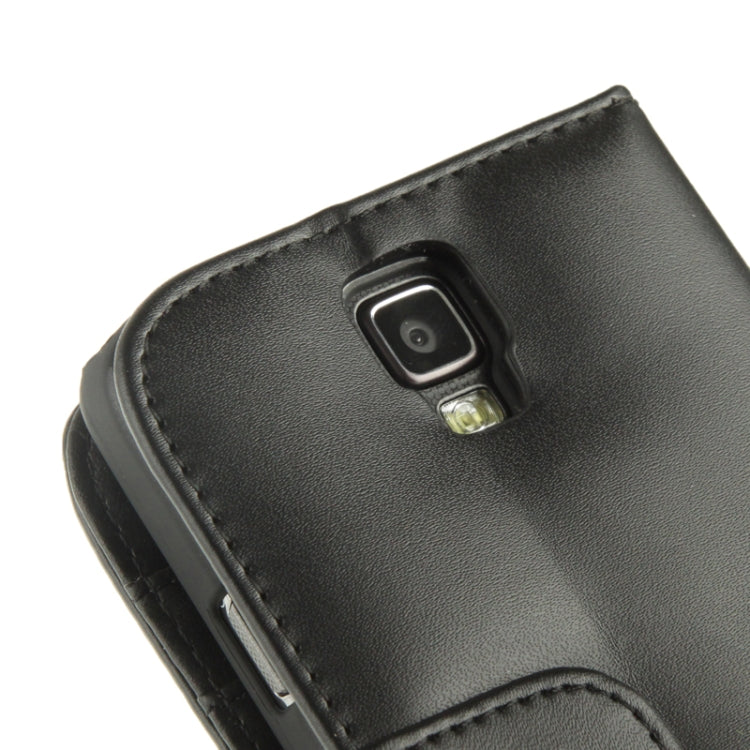 Horizontal Flip Soft Leather Case with Holder & Credit Card Slots for Galaxy S IV Active / i9295