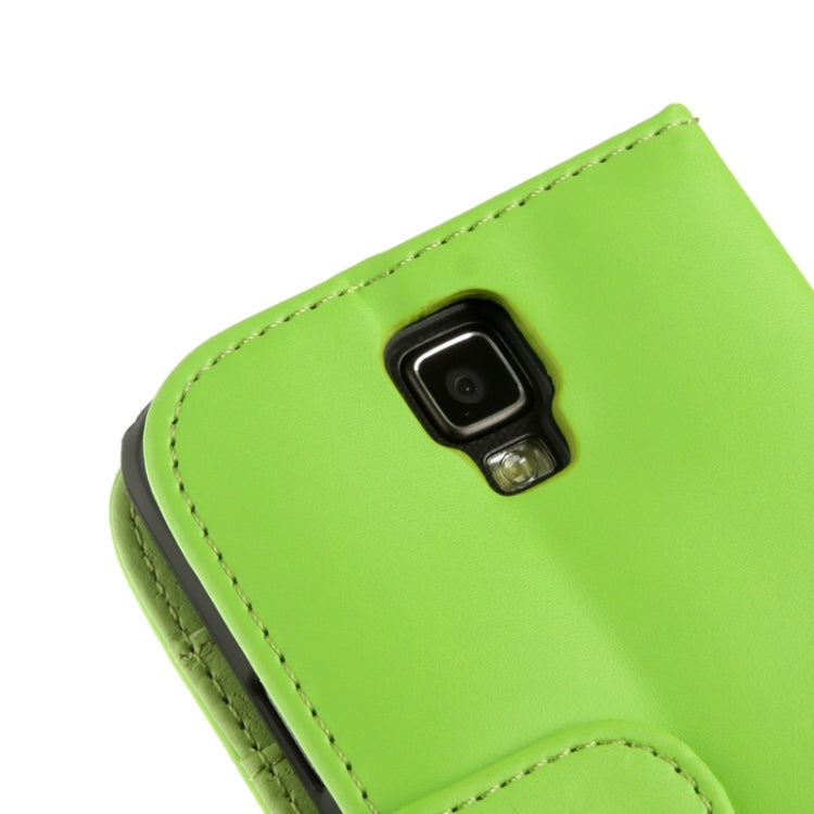 Horizontal Flip Soft Leather Case with Holder & Credit Card Slots for Galaxy S IV Active / i9295