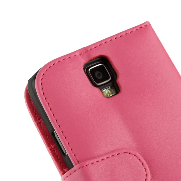 Horizontal Flip Soft Leather Case with Holder & Credit Card Slots for Galaxy S IV Active / i9295