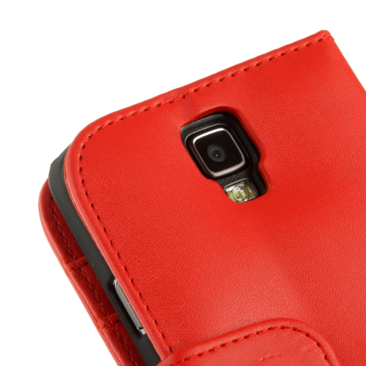 Horizontal Flip Soft Leather Case with Holder & Credit Card Slots for Galaxy S IV Active / i9295