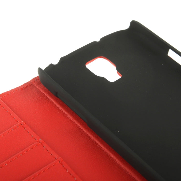 Horizontal Flip Soft Leather Case with Holder & Credit Card Slots for Galaxy S IV Active / i9295
