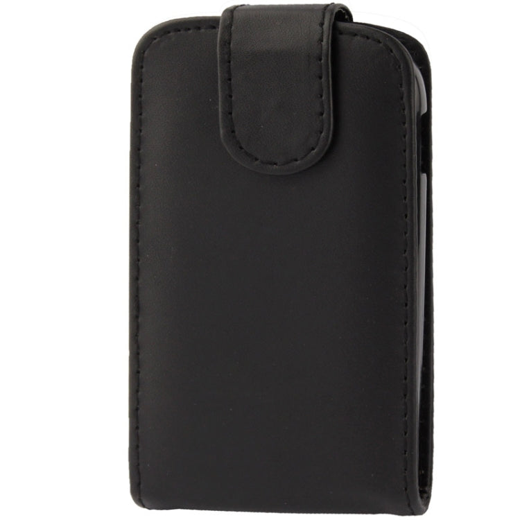 Vertical Flip Leather Case for Galaxy Fame / S6810(Black)
