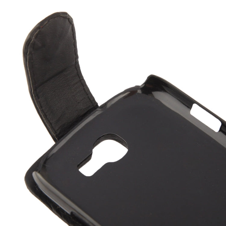 Vertical Flip Leather Case for Galaxy Express / i8730(Black)