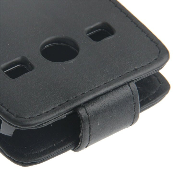 Vertical Flip Leather Case for Galaxy Xcover 2 / S7710 (Black)
