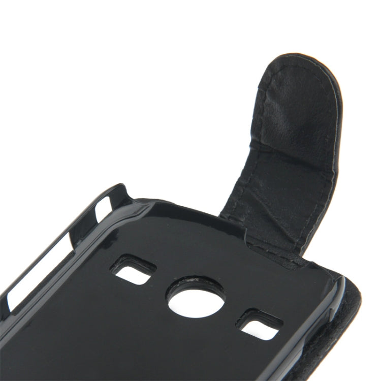 Vertical Flip Leather Case for Galaxy Xcover 2 / S7710 (Black)
