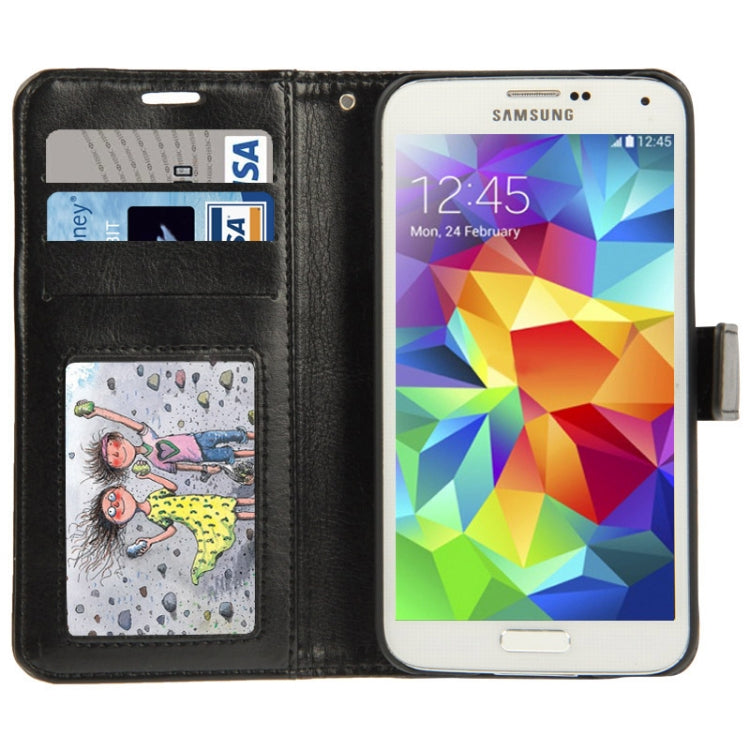 Crazy Horse Texture Horizontal Flip Leather Case with Credit Card Slots & Holder for Galaxy S5 / G900