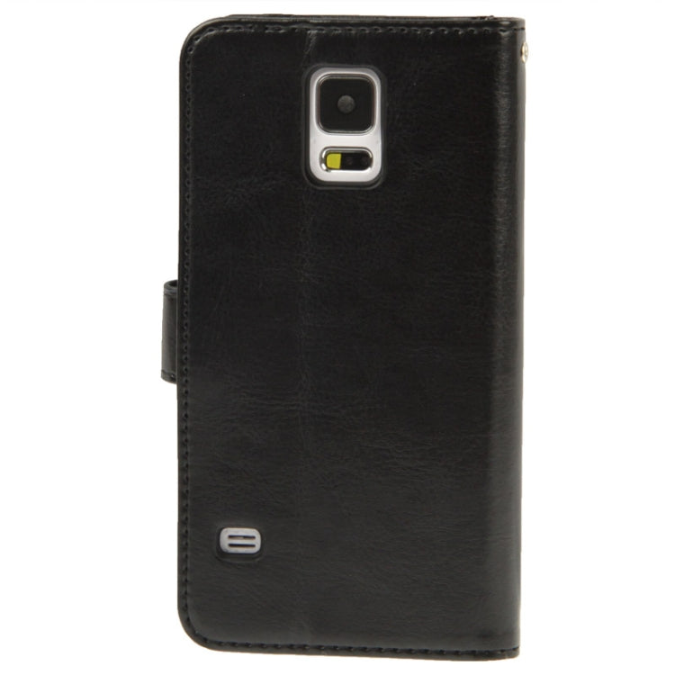 Crazy Horse Texture Horizontal Flip Leather Case with Credit Card Slots & Holder for Galaxy S5 / G900