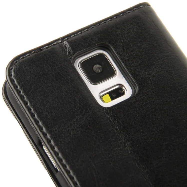 Crazy Horse Texture Horizontal Flip Leather Case with Credit Card Slots & Holder for Galaxy S5 / G900