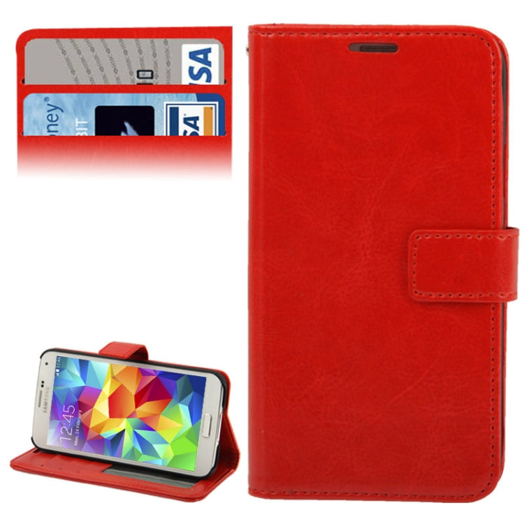 Crazy Horse Texture Horizontal Flip Leather Case with Credit Card Slots & Holder for Galaxy S5 / G900